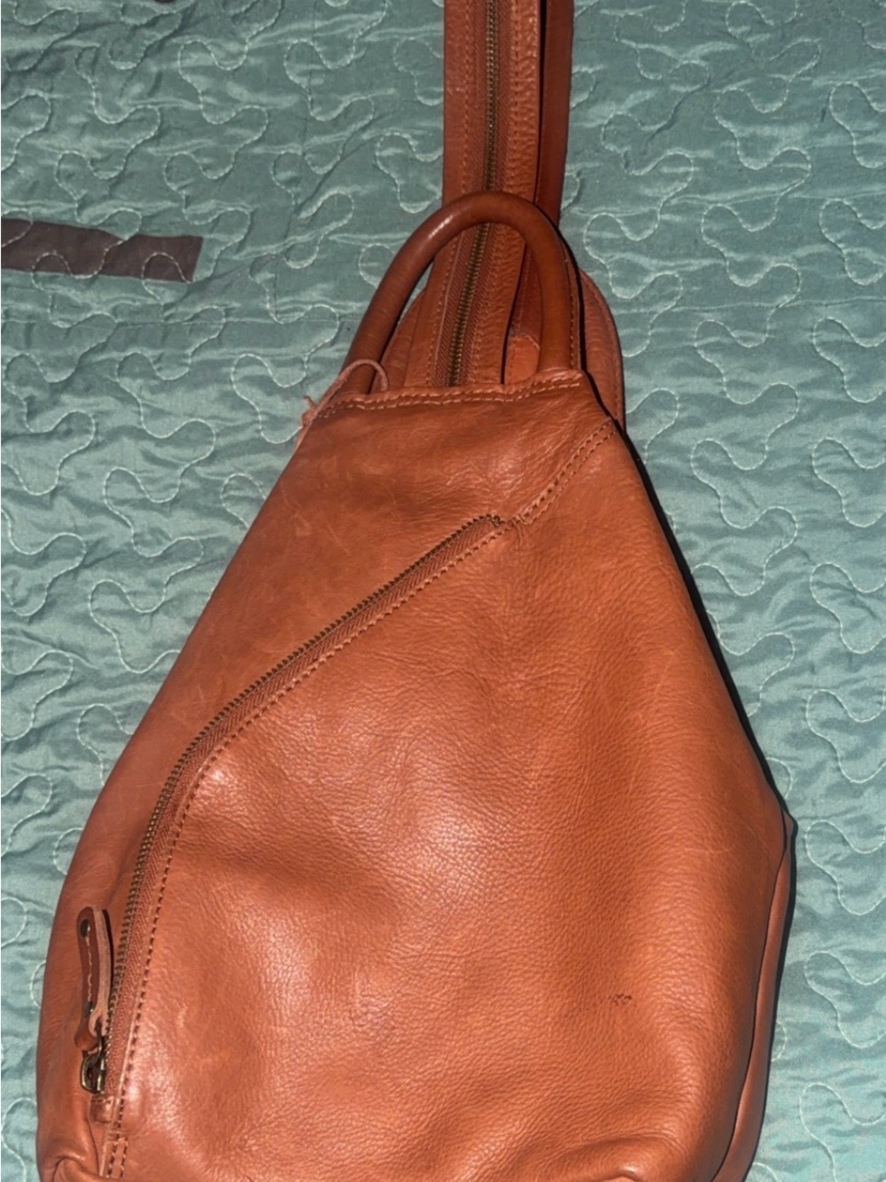 Women’s Leather Sling Bag - Brown